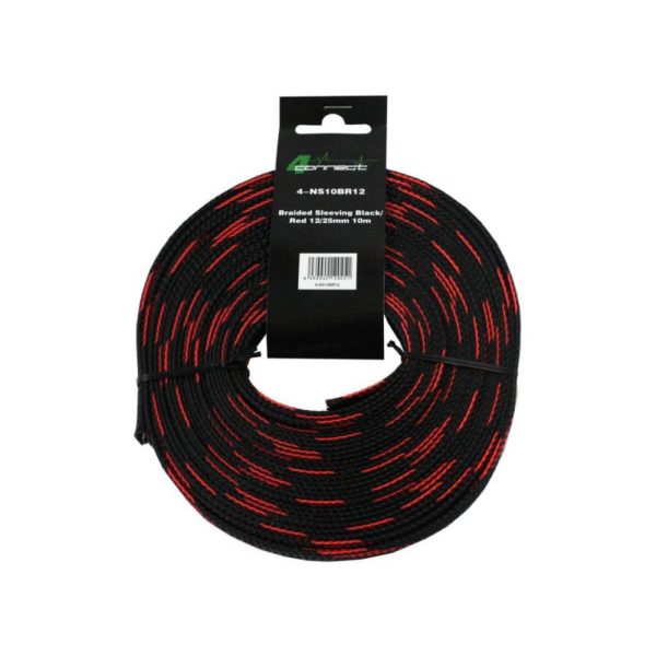 4-Connect Nylonstrumpa röd/svart 12 / 25mm